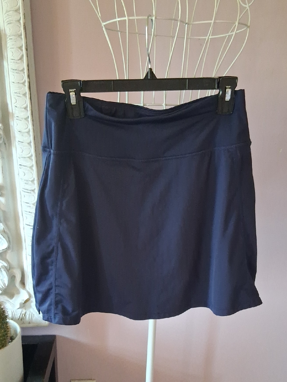 Oalka Navy Athletic Skort - Built-In Shorts